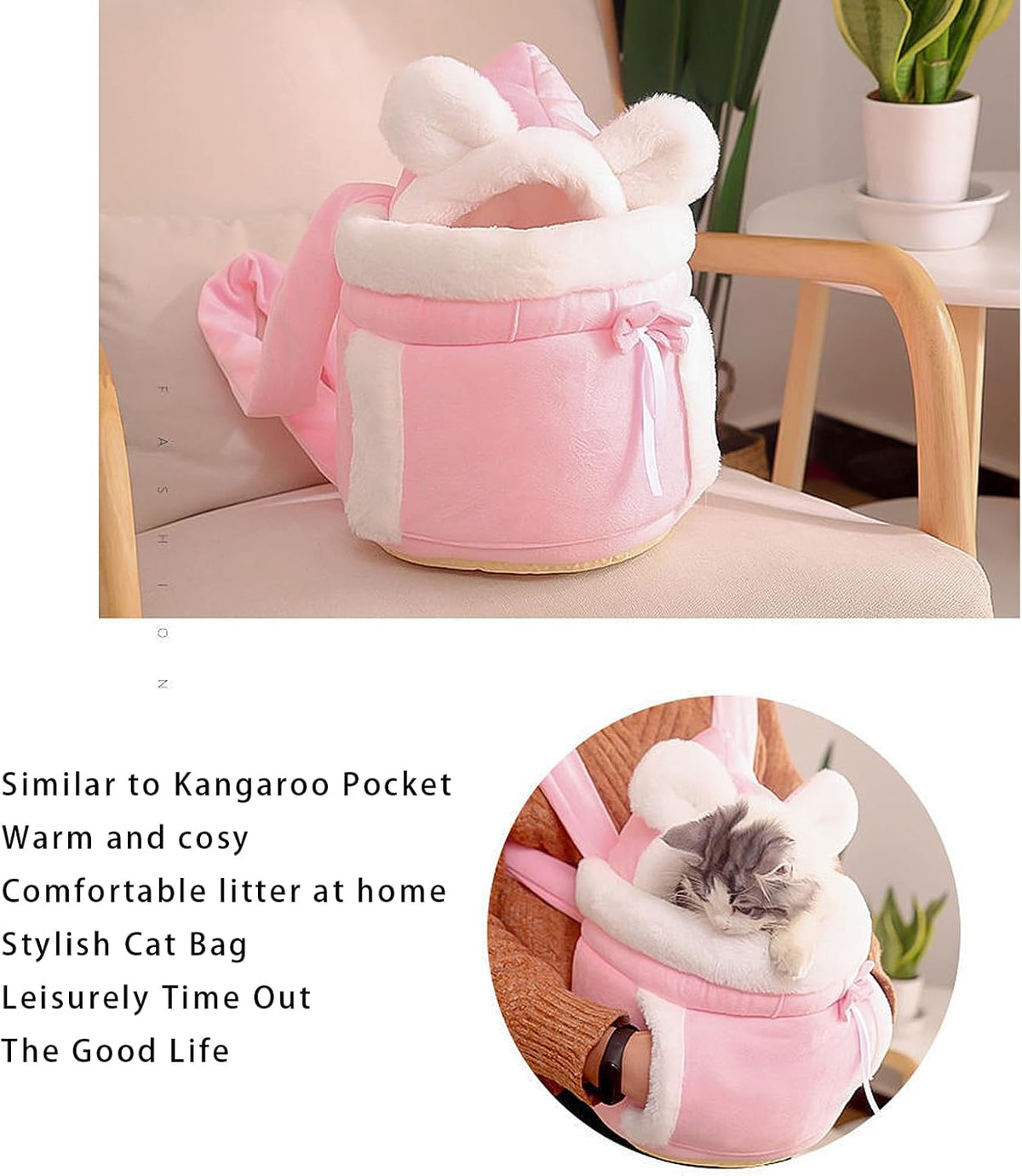 Pet Carrier Bag for Cats and Dogs with Double Pocket Design