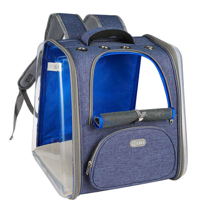 Plastic See-through Window Pet Backpack for Cats and Small Dogs