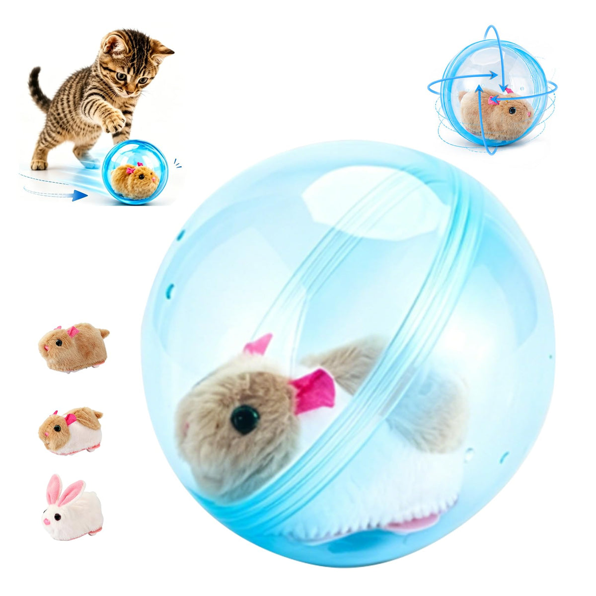 Self-Rolling Interactive Cat Ball